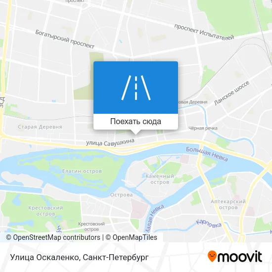 Карта Улица Оскаленко