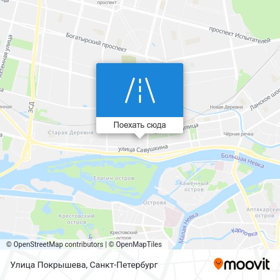 Карта Улица Покрышева