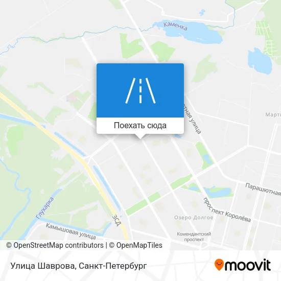 Карта Улица Шаврова