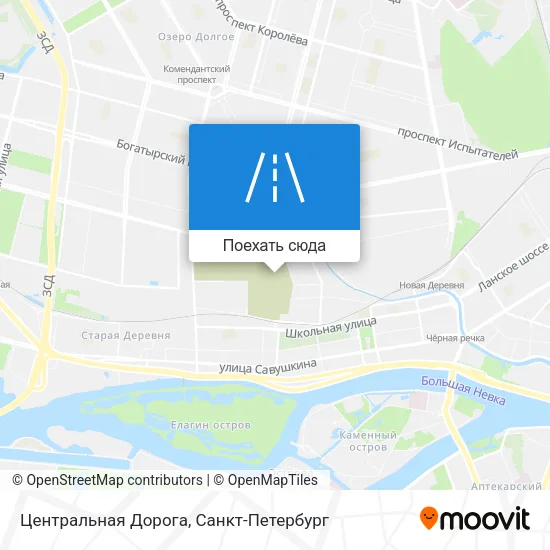 Карта Центральная Дорога