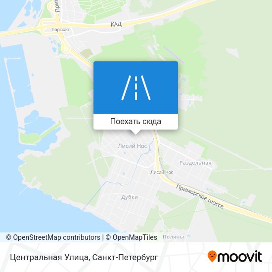 Карта Центральная Улица