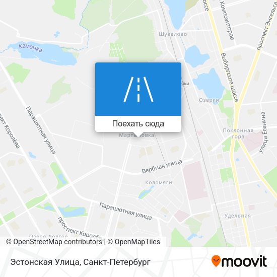 Карта Эстонская Улица
