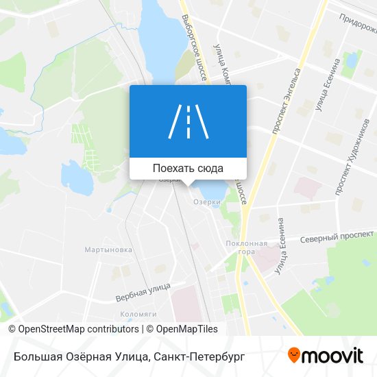 Карта Большая Озёрная Улица