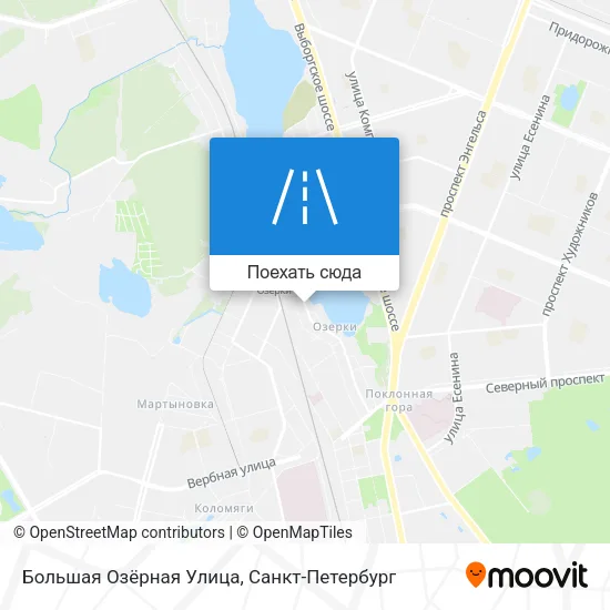 Карта Большая Озёрная Улица