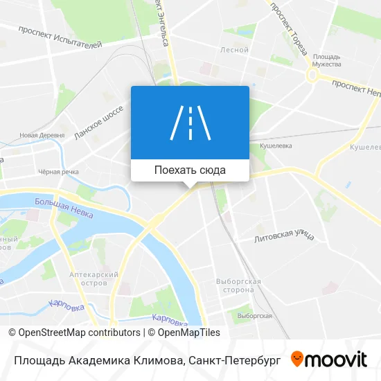 Карта Площадь Академика Климова