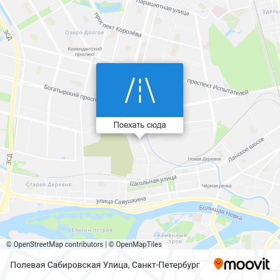 Карта Полевая Сабировская Улица