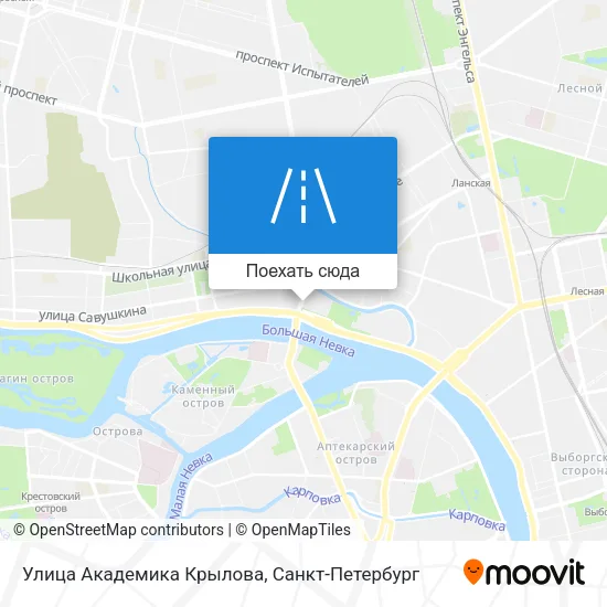 Карта Улица Академика Крылова
