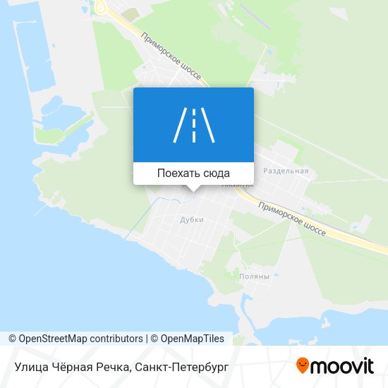 Карта Улица Чёрная Речка