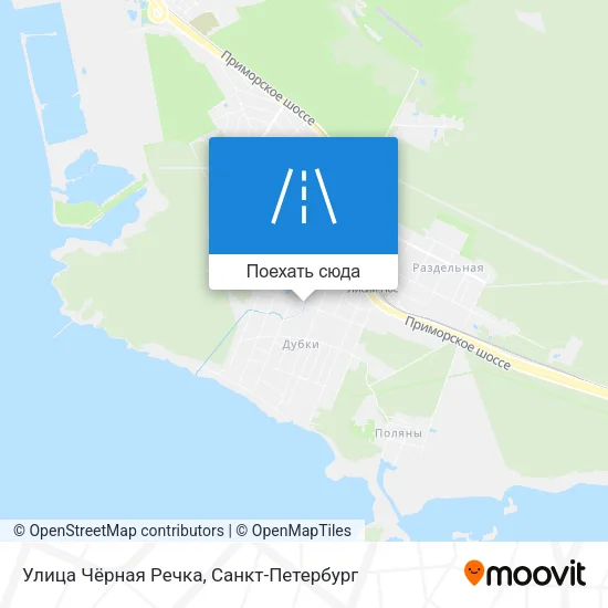 Карта Улица Чёрная Речка