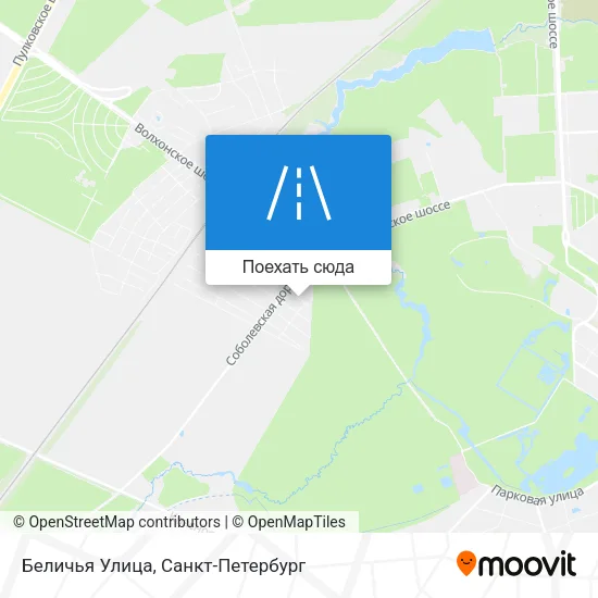 Карта Беличья Улица