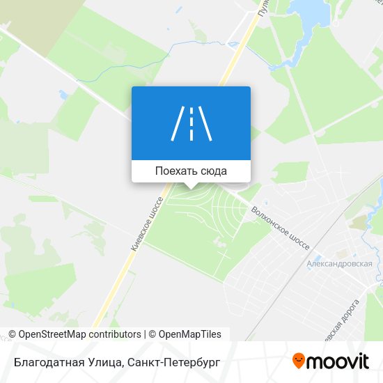 Карта Благодатная Улица