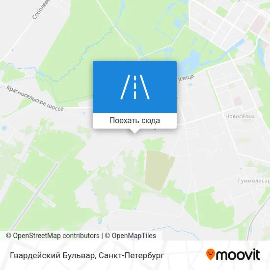 Карта Гвардейский Бульвар