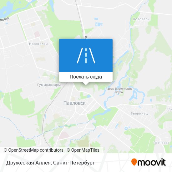 Карта Дружеская Аллея