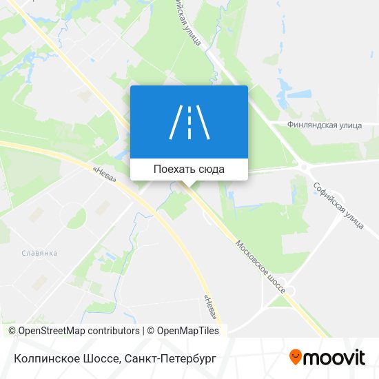 Карта Колпинское Шоссе