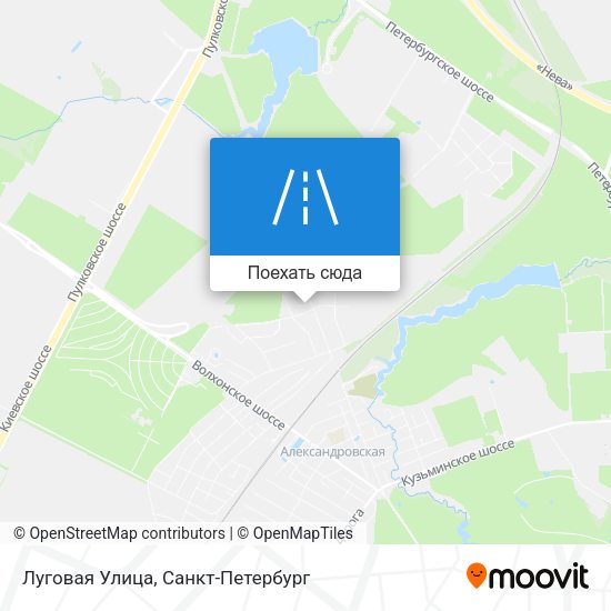 Карта Луговая Улица