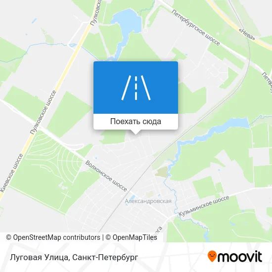 Карта Луговая Улица
