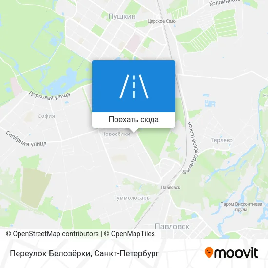 Карта Переулок Белозёрки