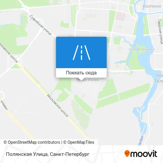Карта Полянская Улица