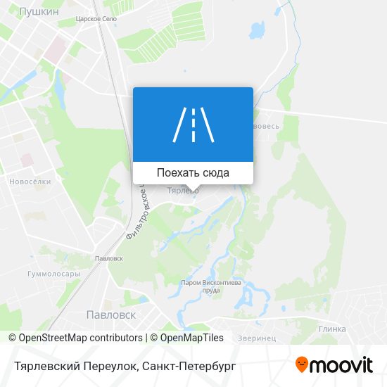 Карта Тярлевский Переулок