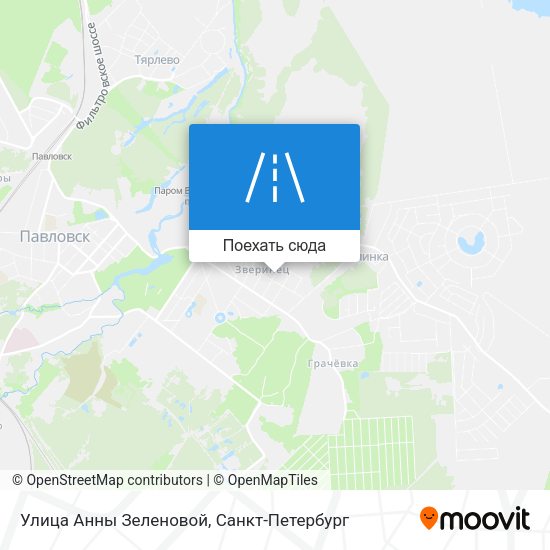 Карта Улица Анны Зеленовой