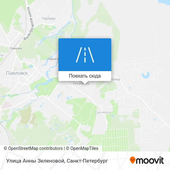 Карта Улица Анны Зеленовой