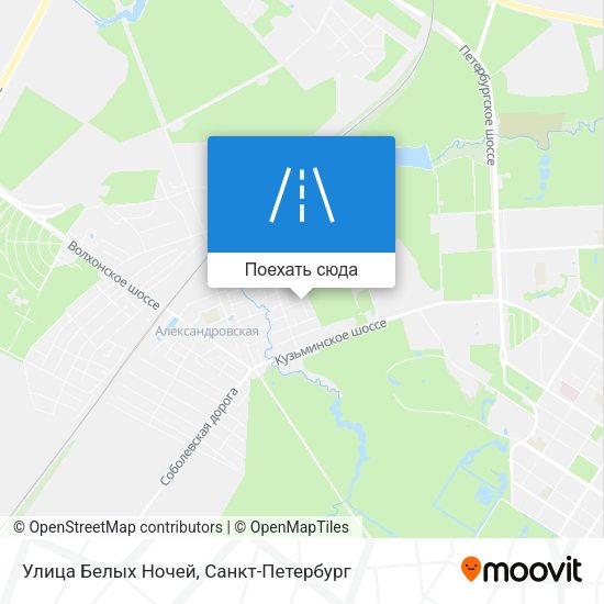 Карта Улица Белых Ночей