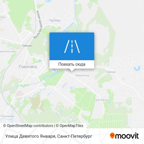 Карта Улица Девятого Января
