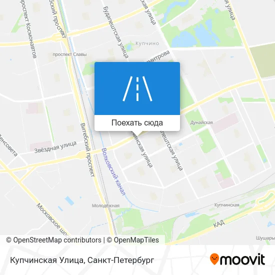 Карта Купчинская Улица