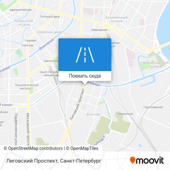 Карта Лиговский Проспект