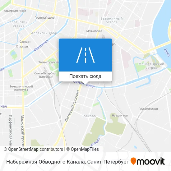 Карта Набережная Обводного Канала
