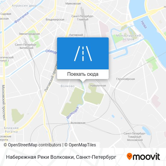 Карта Набережная Реки Волковки
