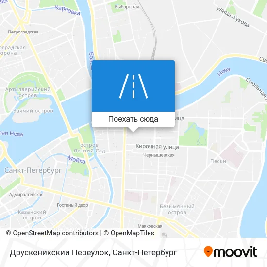 Карта Друскеникский Переулок
