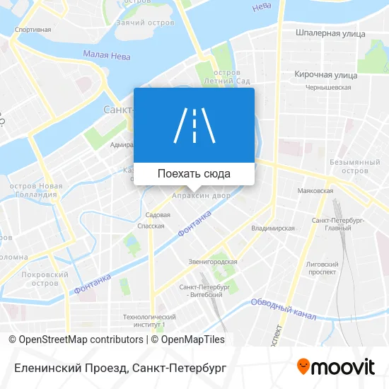 Карта Еленинский Проезд
