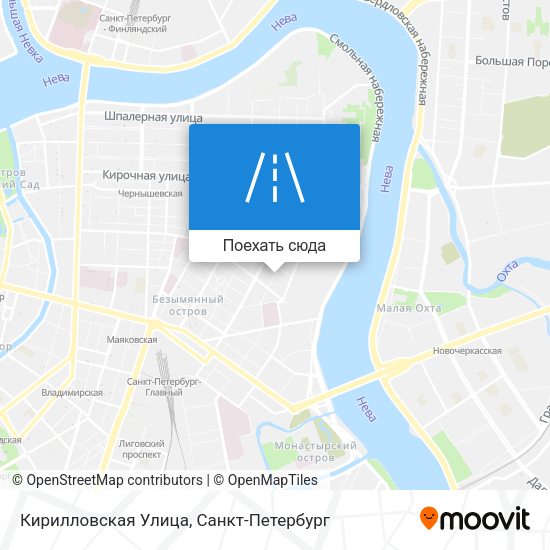 Карта Кирилловская Улица