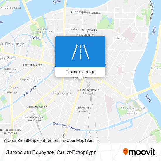 Карта Лиговский Переулок