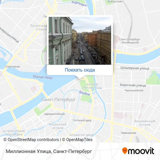 Карта Миллионная Улица