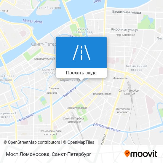 Карта Мост Ломоносова