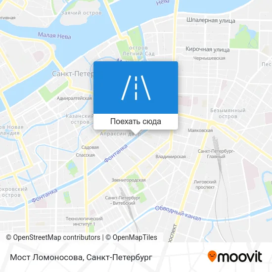 Карта Мост Ломоносова