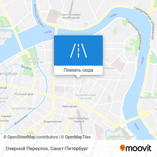 Карта Озерной Переулок