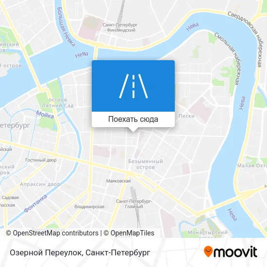 Карта Озерной Переулок