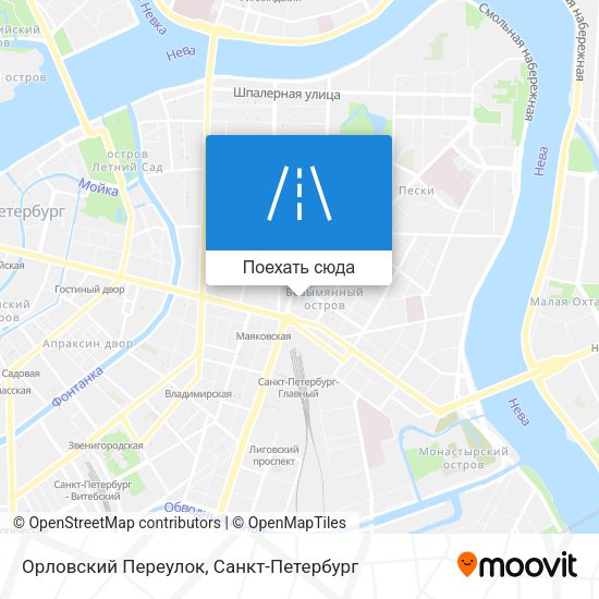Карта Орловский Переулок