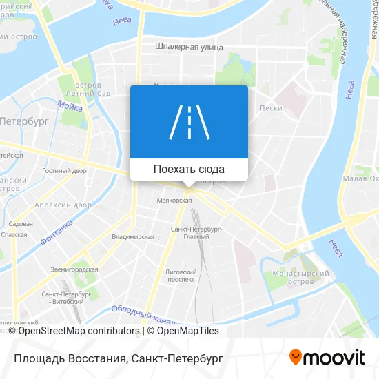 Карта Площадь Восстания