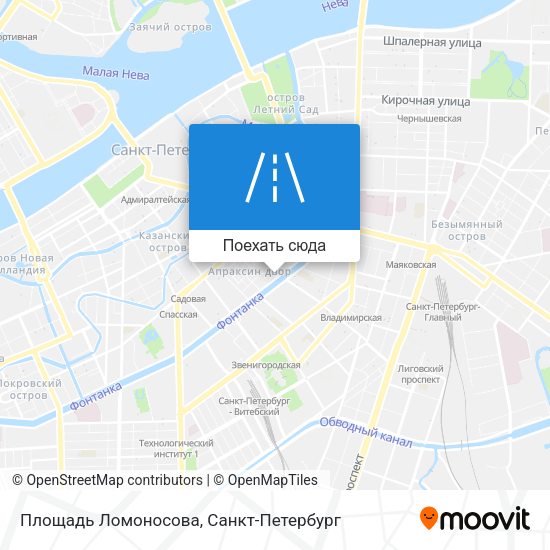 Карта Площадь Ломоносова