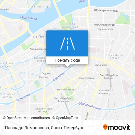 Карта Площадь Ломоносова
