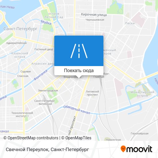 Карта Свечной Переулок