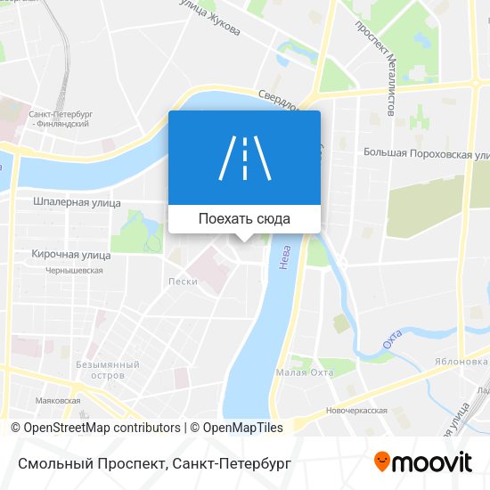 Карта Смольный Проспект