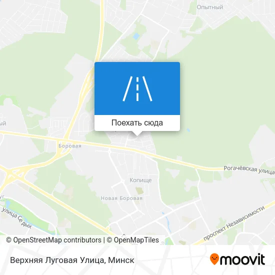 Карта Верхняя Луговая Улица