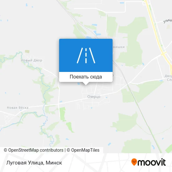 Карта Луговая Улица