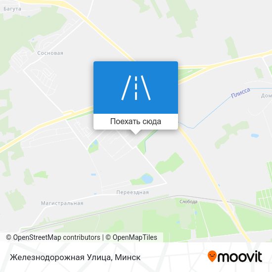 Карта Железнодорожная Улица