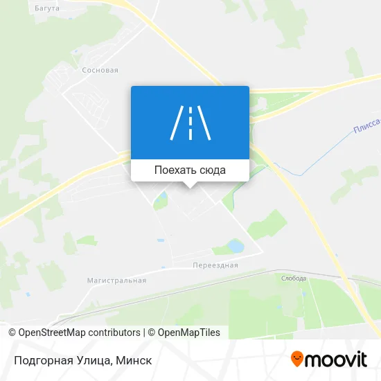 Карта Подгорная Улица